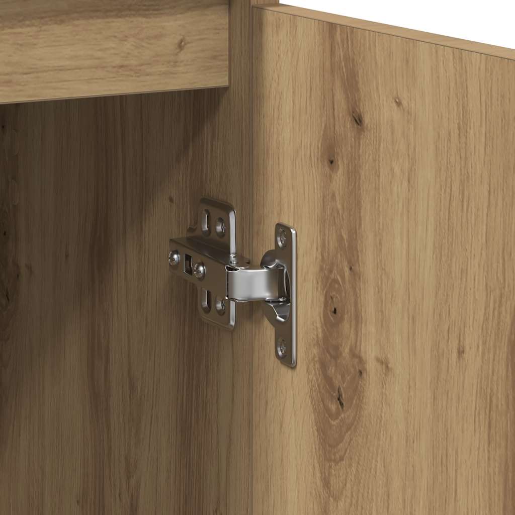 skænk med skuffe 71x35x84 cm konstrueret træ kunsteg