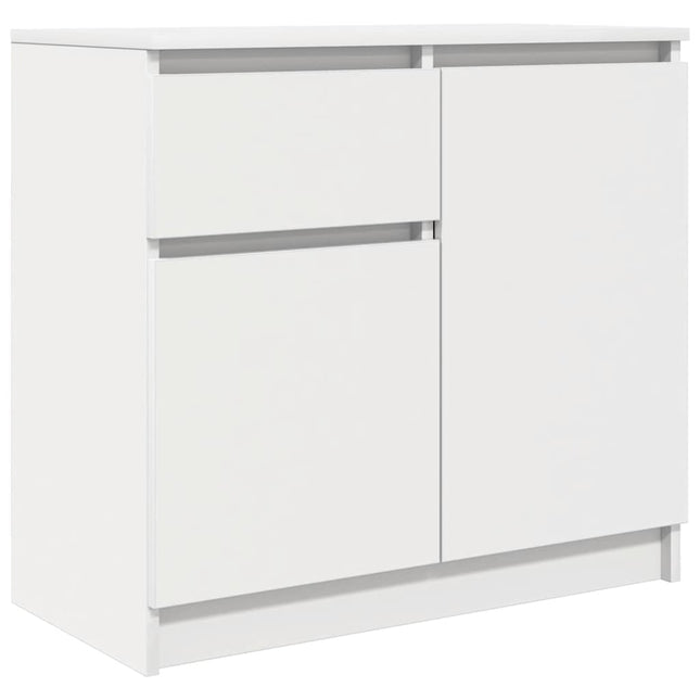 skænk med skuffe 71x35x65 cm konstrueret træ hvid