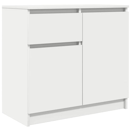 skænk med skuffe 71x35x65 cm konstrueret træ hvid