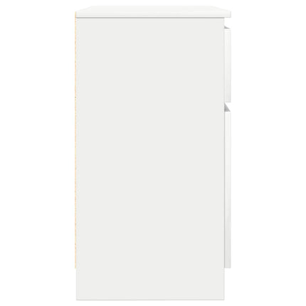 skænk med skuffe 71x35x65 cm konstrueret træ hvid