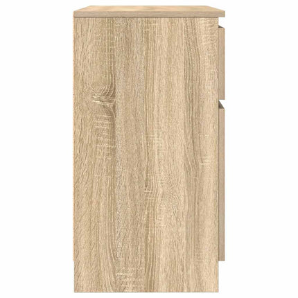skænk med skuffe 71x35x65 cm konstrueret træ sonoma-eg