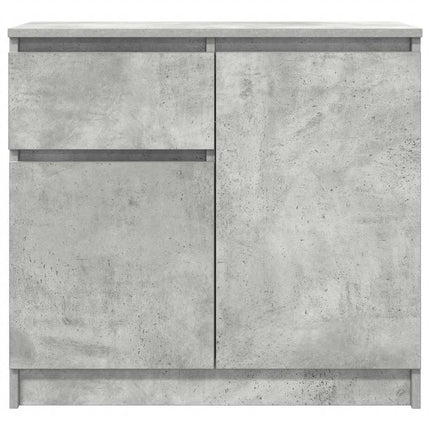 skænk med skuffe 71x35x65 cm konstrueret træ betongrå