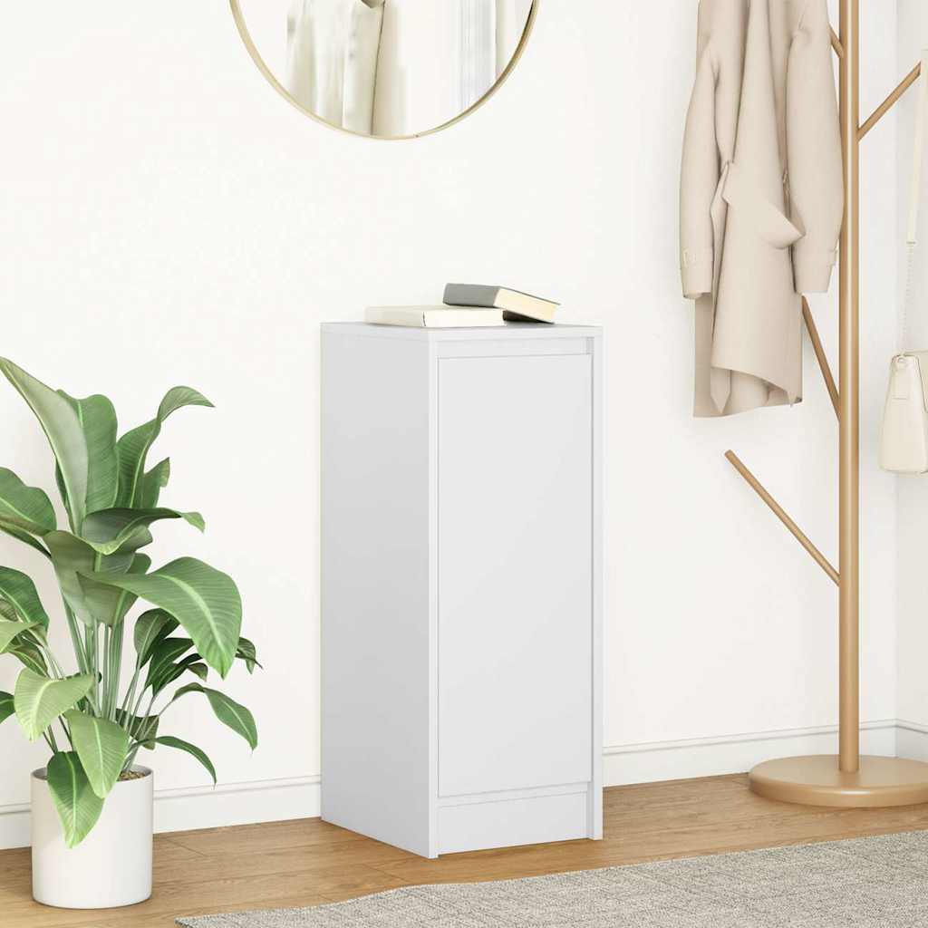 skænk 29,5x34x76 cm konstrueret træ hvid