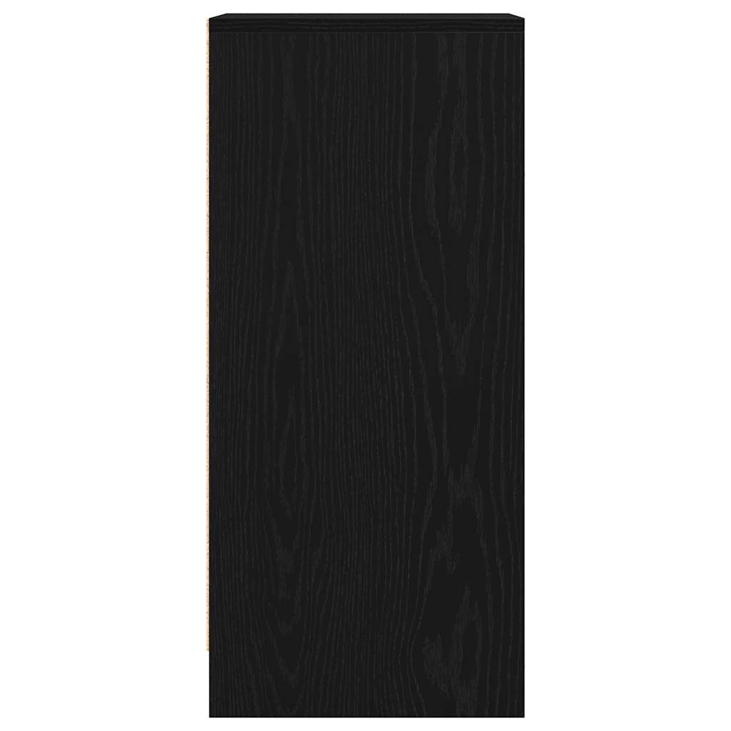 skænk 29,5x34x76 cm konstrueret træ sort egetræsfarve