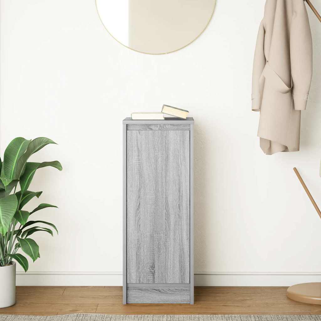 skænk 29,5x34x76 cm konstrueret træ grå sonoma-eg