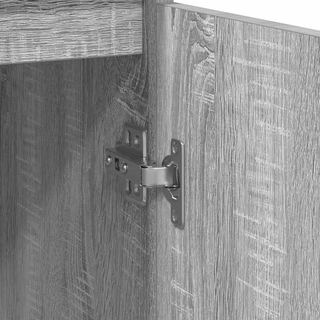 skænk 29,5x34x76 cm konstrueret træ grå sonoma-eg