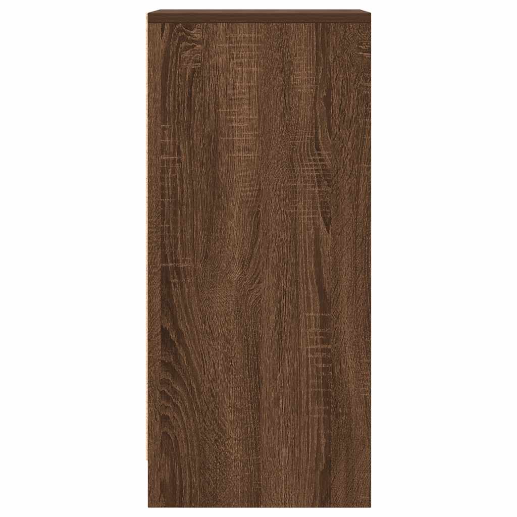 skænk 29,5x34x76 cm konstrueret træ brun egetræsfarve