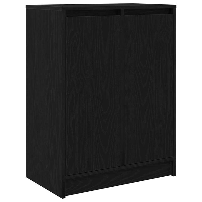 skænk 57x34x76 cm konstrueret træ sort egetræsfarve