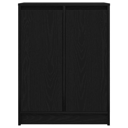 skænk 57x34x76 cm konstrueret træ sort egetræsfarve