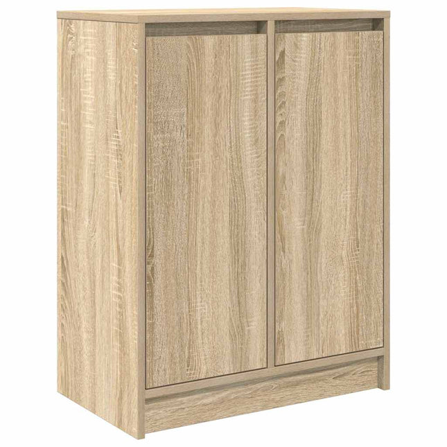 skænk 57x34x76 cm konstrueret træ røget egetræsfarve