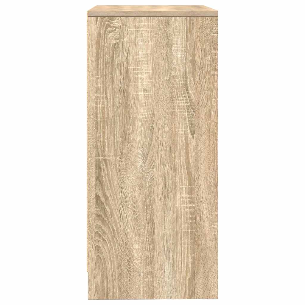 skænk 57x34x76 cm konstrueret træ røget egetræsfarve