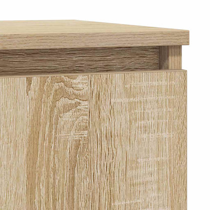 skænk 57x34x76 cm konstrueret træ røget egetræsfarve