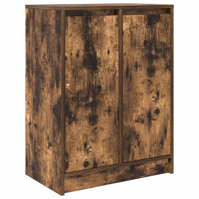 skænk 57x34x76 cm konstrueret træ røget egetræsfarve
