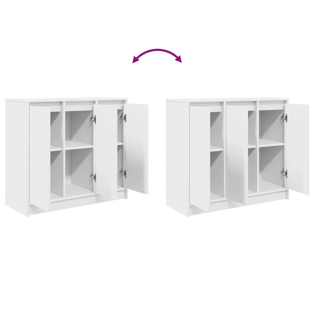 skænk 85x34x76 cm konstrueret træ hvid