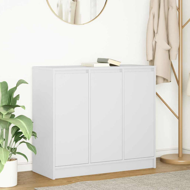 skænk 85x34x76 cm konstrueret træ hvid