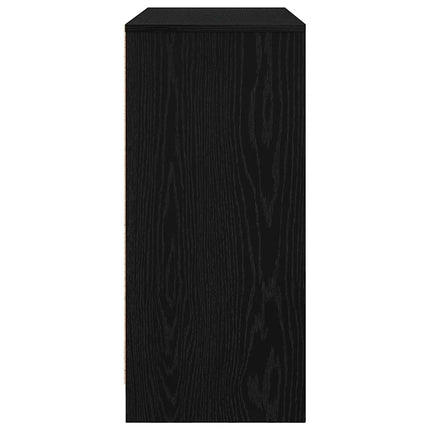 skænk 85x34x76 cm konstrueret træ sort egetræsfarve