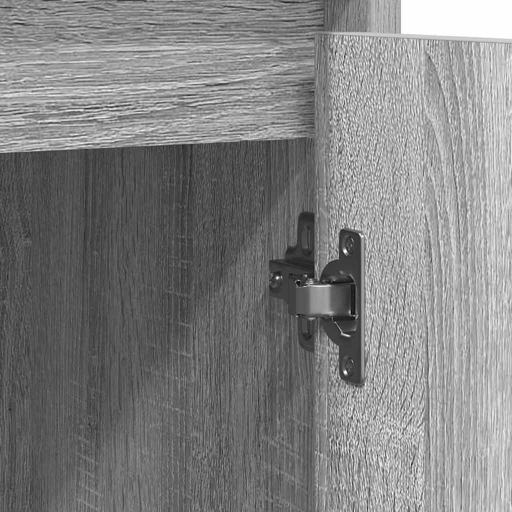 skænk 85x34x76 cm konstrueret træ grå sonoma-eg