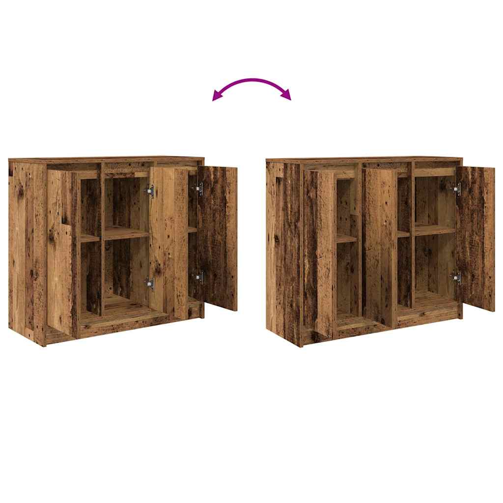 skænk 85x34x76 cm konstrueret træ antikt træ