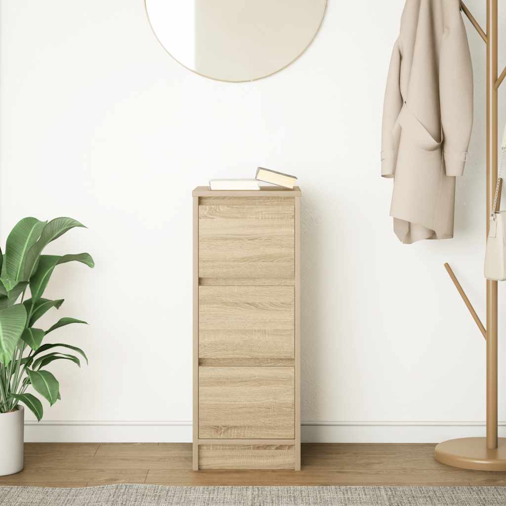 skænk 29,5x34x76 cm konstrueret træ sonoma-eg