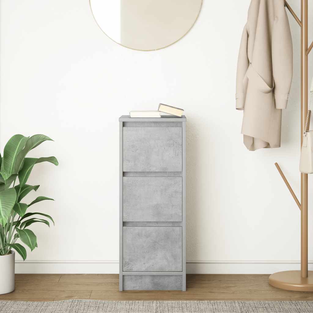 skænk 29,5x34x76 cm konstrueret træ betongrå