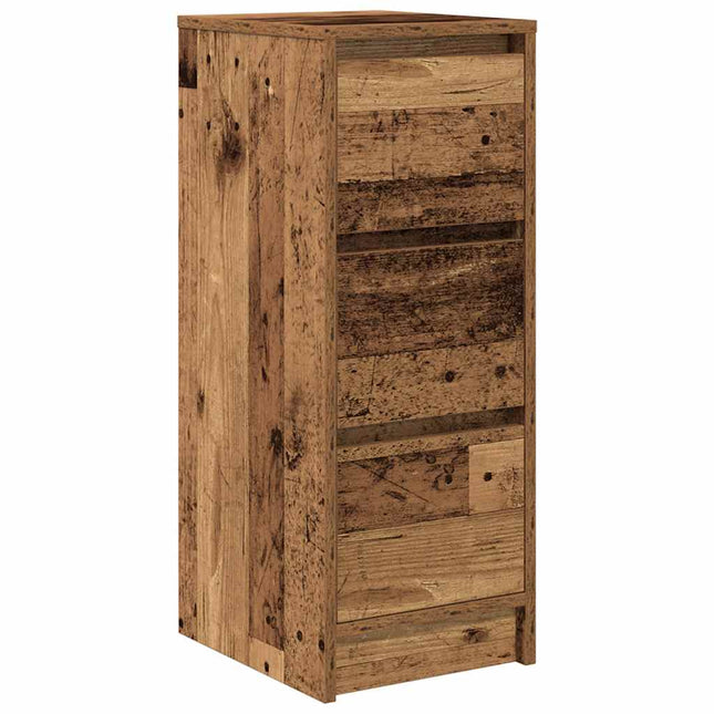 skænk 29,5x34x76 cm konstrueret træ antikt trælook