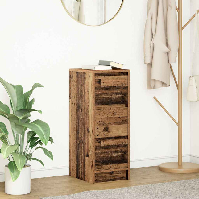 skænk 29,5x34x76 cm konstrueret træ antikt trælook