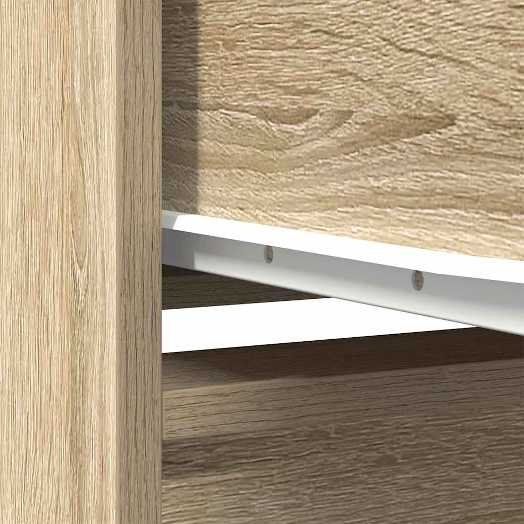 skab med skuffe 55,5x34x119,5 cm konstrueret træ sonoma-eg