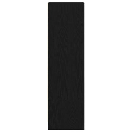 højskab 29,5x34x119,5 cm konstrueret træ sort egetræsfarve