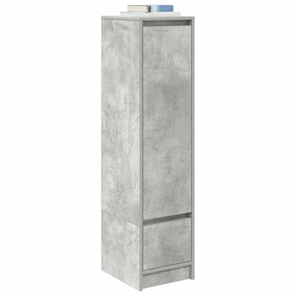 højskab 29,5x34x119,5 cm konstrueret træ betongrå