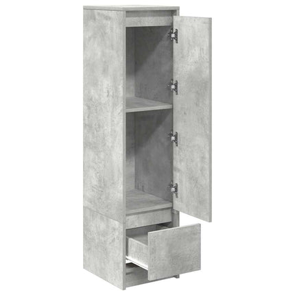 højskab 29,5x34x119,5 cm konstrueret træ betongrå