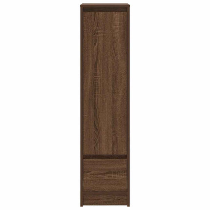 højskab 29,5x34x119,5 cm konstrueret træ brun egetræsfarve