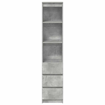højskab 37,5x35x180 cm konstrueret træ betongrå