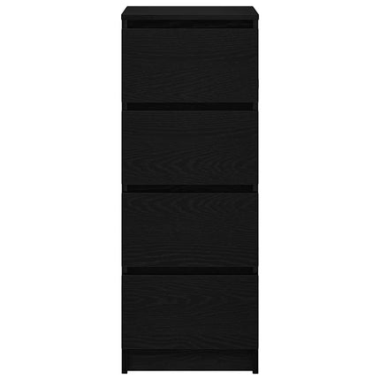 skænk 37,5x35x99 cm konstrueret træ sort egetræsfarve