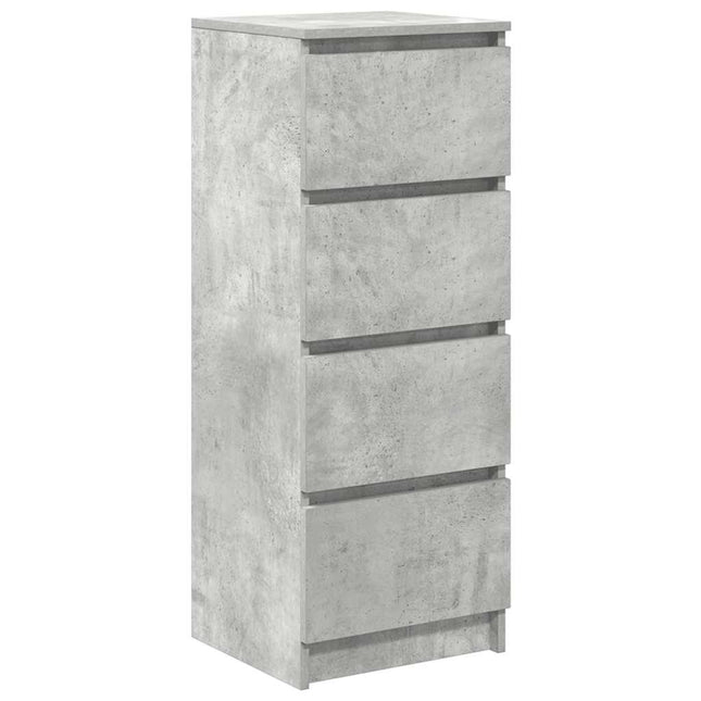 skænk 37,5x35x99 cm konstrueret træ betongrå