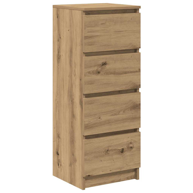 skænk 37,5x35x99 cm konstrueret træ egetræsfarve