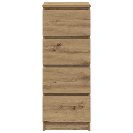 skænk 37,5x35x99 cm konstrueret træ egetræsfarve