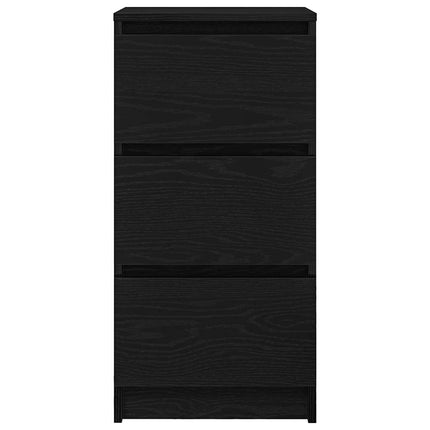 skænk 37,5x35x76 cm konstrueret træ sort egetræsfarve