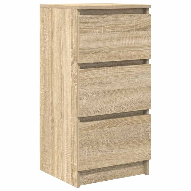 skænk 37,5x35x76 cm konstrueret træ røget egetræsfarve