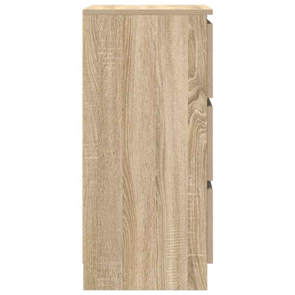 skænk 37,5x35x76 cm konstrueret træ røget egetræsfarve