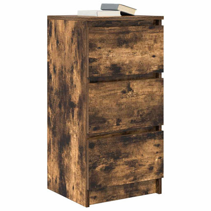 skænk 37,5x35x76 cm konstrueret træ røget egetræsfarve