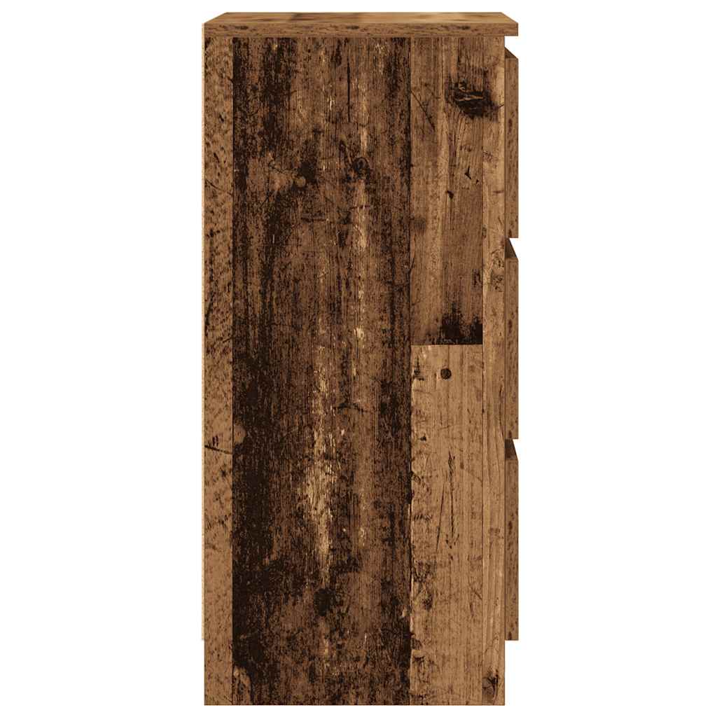 skænk 37,5x35x76 cm konstrueret træ antikt træ