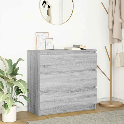 skænk 80x35x76 cm konstrueret træ grå sonoma-eg