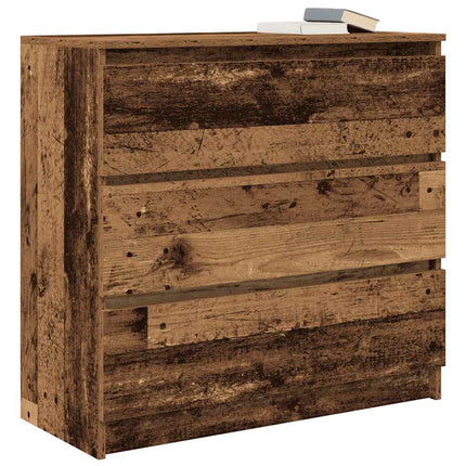 skænk 80x35x76 cm konstrueret træ antikt træ