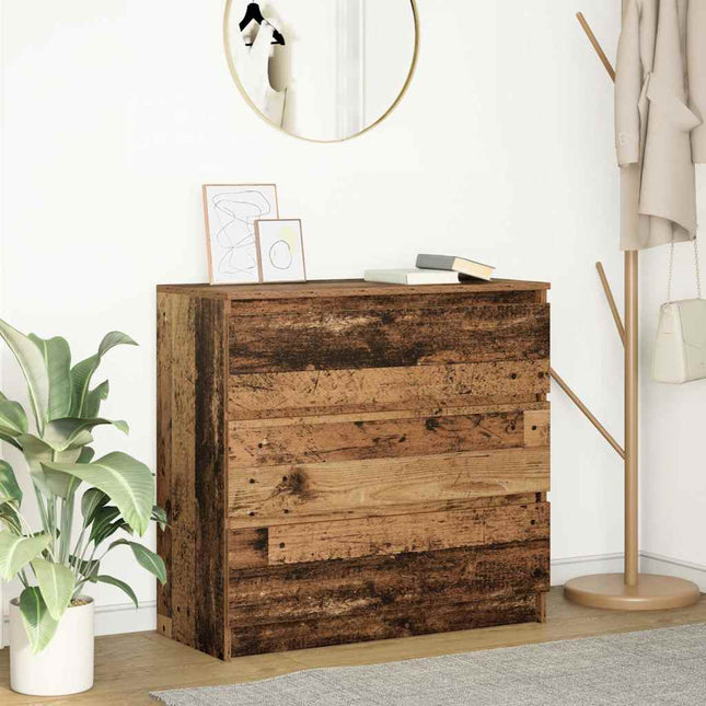 skænk 80x35x76 cm konstrueret træ antikt træ