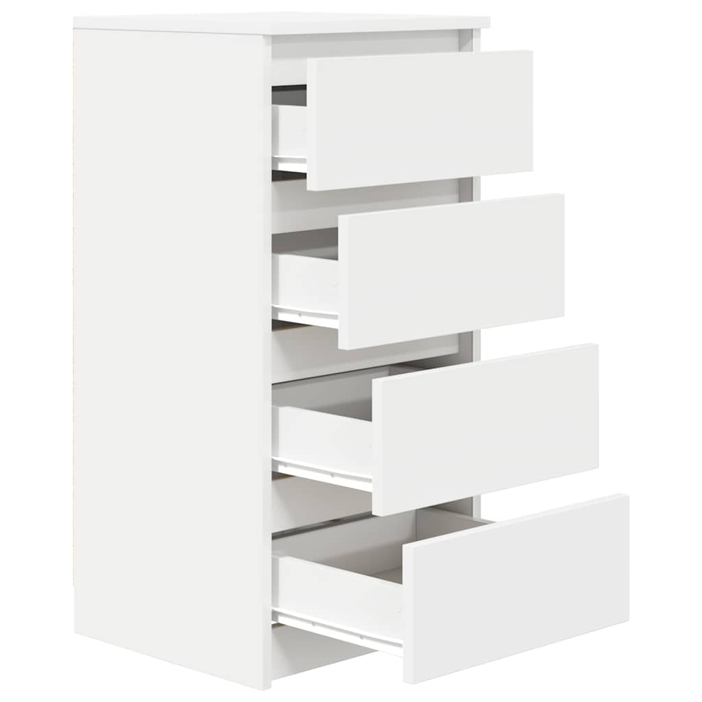 skænk 37,5x35x76 cm konstrueret træ hvid