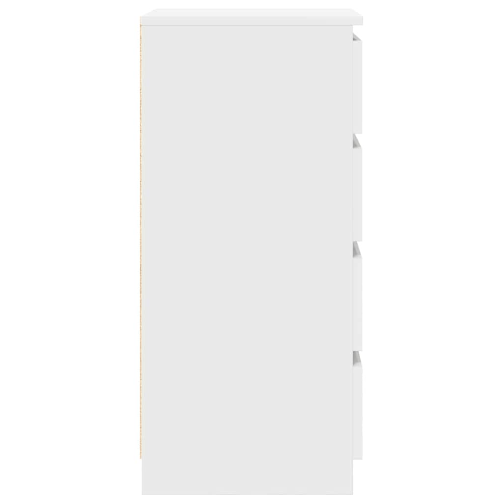 skænk 37,5x35x76 cm konstrueret træ hvid