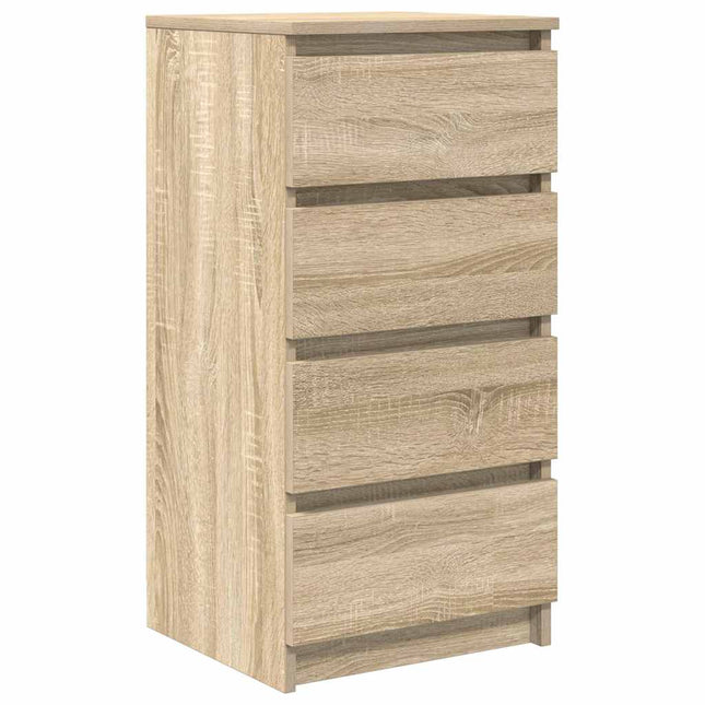 skænk 37,5x35x76 cm konstrueret træ røget egetræsfarve
