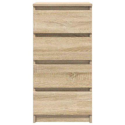 skænk 37,5x35x76 cm konstrueret træ røget egetræsfarve