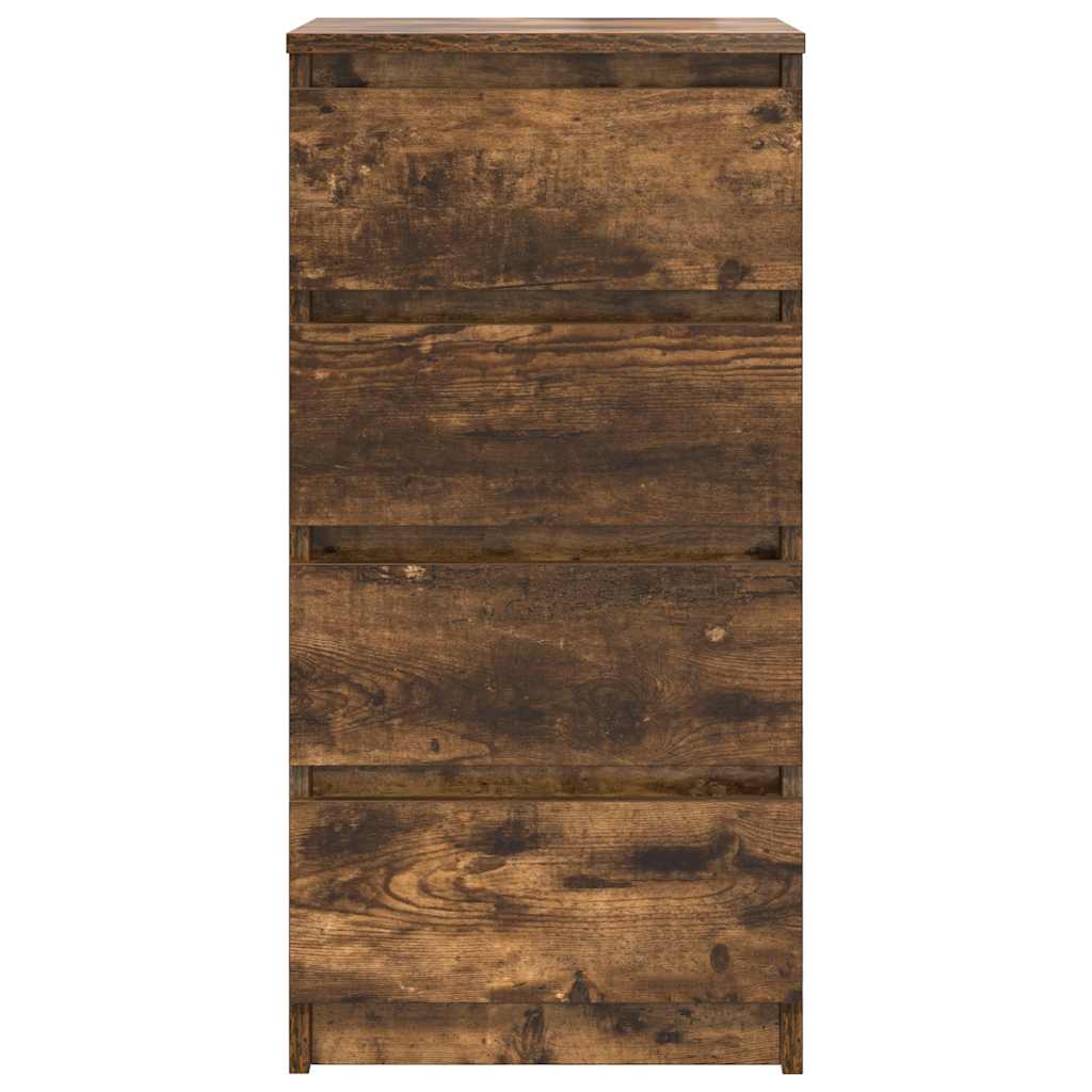 skænk 37,5x35x76 cm konstrueret træ røget egetræsfarve