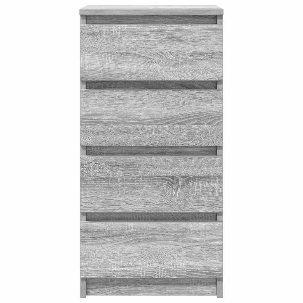 skænk 37,5x35x76 cm konstrueret træ grå sonoma-eg